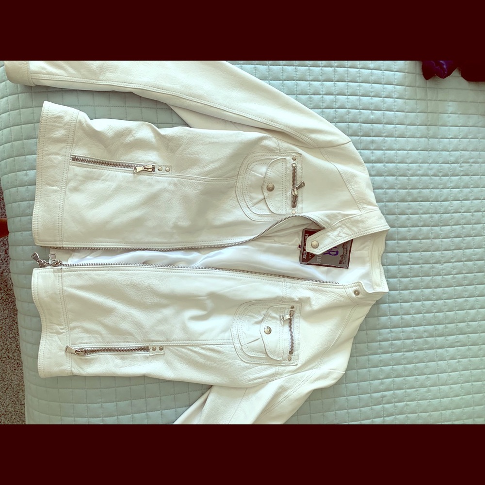 Authentic Italian leather spring jacket